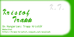 kristof trapp business card